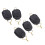 Accessori da pesca 5 pezzi clip fermaline per mulinelli baitcasting nero 1