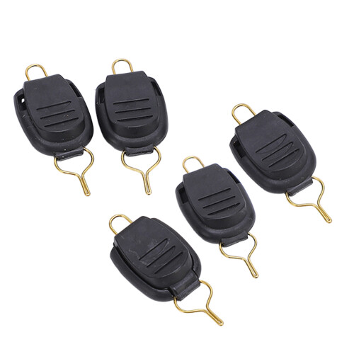 Accessori da pesca 5 pezzi clip fermaline per mulinelli baitcasting nero