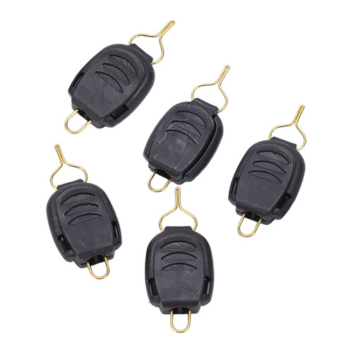 Accessori da pesca 5 pezzi clip fermaline per mulinelli baitcasting nero 2