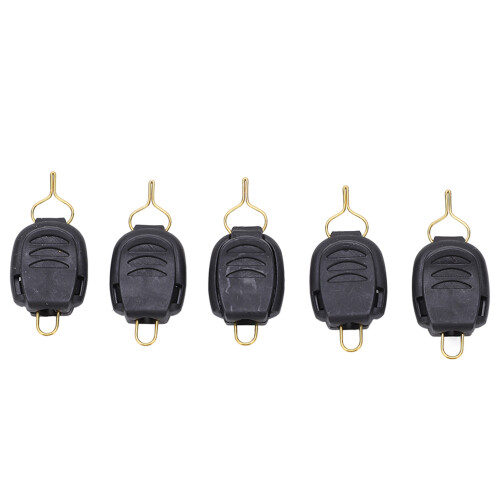 Accessori da pesca 5 pezzi clip fermaline per mulinelli baitcasting nero 1