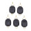 Accessori da pesca 5 pezzi clip fermaline per mulinelli baitcasting nero 6