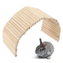 Puente refugio para mascotas pequeñas de abedul natural 15x40cm