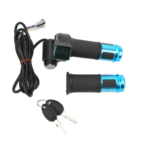 Impugnatura dell'acceleratore digitale 12V-99V blu coppia con blocco 1