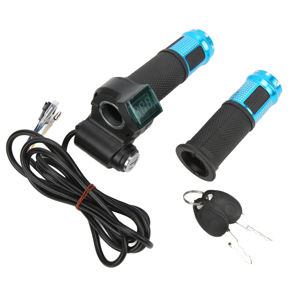 1 Pair Electric Scooters Throttle Grip Speed Controlled Digital Throttle Grip With Lock For Electric Vehicle 12Vâ99Vblue Handle Sleeve 3721321682719