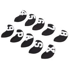 10 pezzi di cover per ferri da golf 4-9PSAX 14x7cm Bianco su Nero
