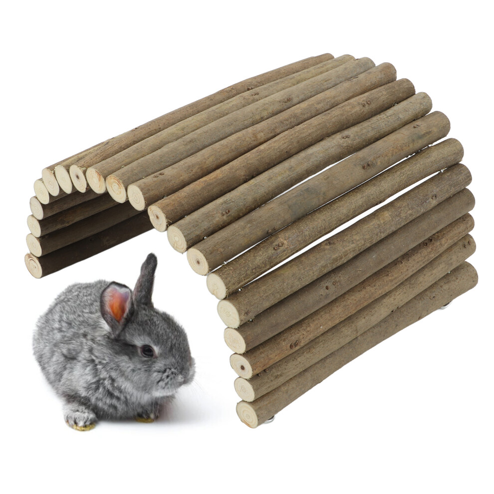 Wood Hamster Tunnel Small Animal Bendy Bridge For Gerbil Guinea Pig Chinchilla Ferret Hedgehog Rat20x30cm / 7.9X11.8in 3681321682358