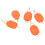 5 pezzi Stopper per lenza da baitcasting arancione 5 g 15