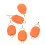 5 pezzi Stopper per lenza da baitcasting arancione 5 g 9
