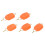5 pezzi Stopper per lenza da baitcasting arancione 5 g 14