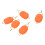 5 pezzi Stopper per lenza da baitcasting arancione 5 g 16
