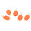 5 pezzi Stopper per lenza da baitcasting arancione 5 g 13