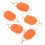 5 pezzi Stopper per lenza da baitcasting arancione 5 g 3