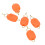 5 pezzi Stopper per lenza da baitcasting arancione 5 g 6