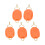 5 pezzi Stopper per lenza da baitcasting arancione 5 g 12