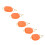 5 pezzi Stopper per lenza da baitcasting arancione 5 g 10