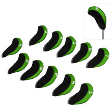 11 piezas de fundas de neopreno para hierros de golf 14x7cm verde