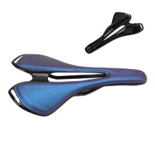 Sillín hueco de fibra de carbono 3K 124 g talla única azul