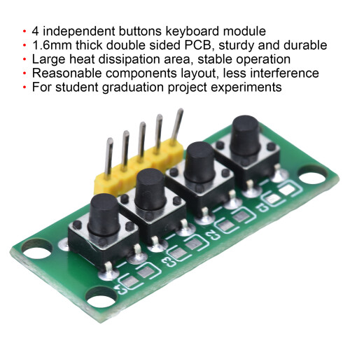 Módulo de teclado de 4 pines: 4 botones independientes, PCB 2