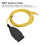 Cable de codificación OBD2 amarillo F1/F3/F5/F7/X3 250 cm 5