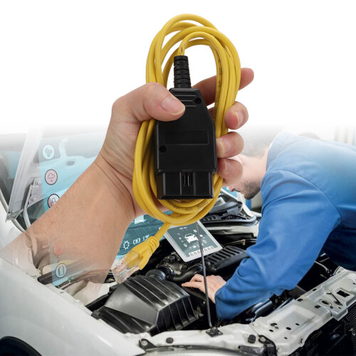 Cable de codificación OBD2 amarillo F1/F3/F5/F7/X3 250 cm 2