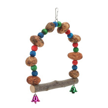 Modelo Bead Colgante Colorido para Pájaros Madera de Manzano Nuez Pecana