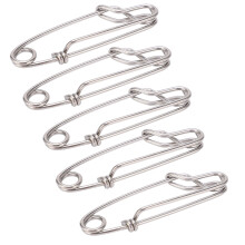 5 piezas por juego Longline Snap Clip 1,8x60mm acero inoxidable
