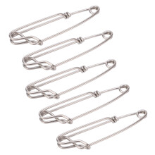 Conjunto de 5 piezas Longline Snap Clip 2.0x80mm acero inoxidable