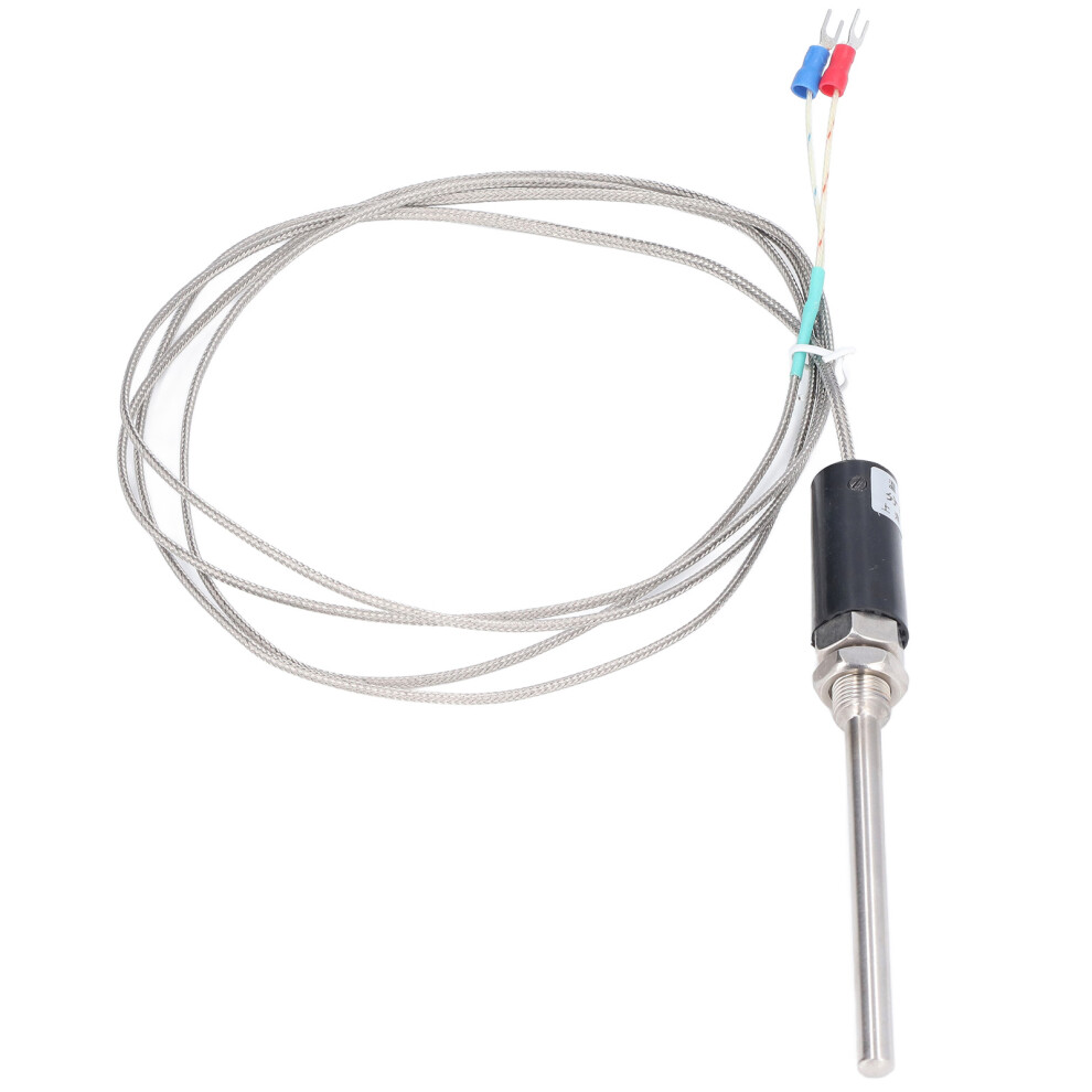 K Type Thermocouple Sensor Nichrome Shielded Wire Sensors with Straight Shank 100mm