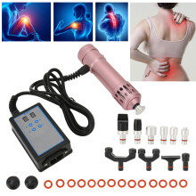 ED Shockwave Therapy Machine Adjustable Gears 11 Massage Heads Extracorporeal Treatment Device Rose Gold 100‑240VUS Plug