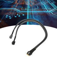 Mini SAS-Kabel Silber 12 Gbps 0,5 m SFF-8654 8i auf dual SFF-8643
