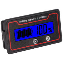 12-84V LCD-Batteriemessgerät mit blauer Lichtalarm für E-Fahrzeuge 9-120V