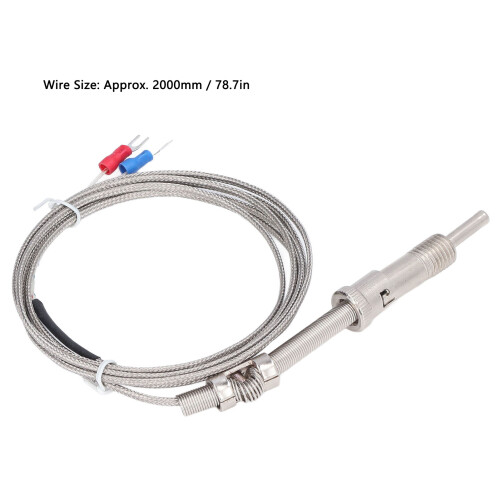 WRNT sonda roscada tipo K sensor de temperatura 0-800C 2000mm 2