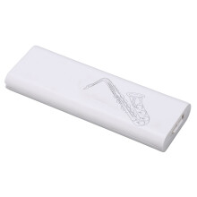 Estuche para cañas de saxofón con un único soporte portátil blanco