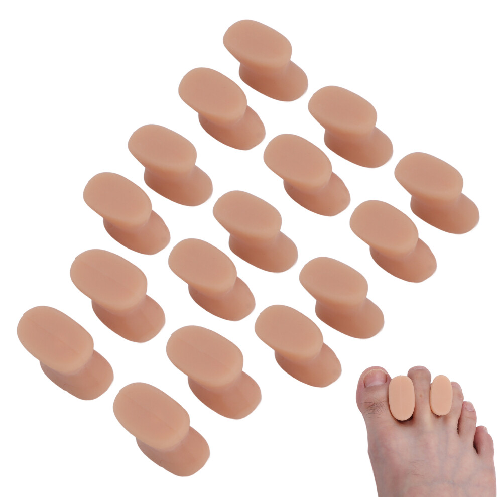 8 Pairs Toes Separator Soft Silicone Relieve Pain Reduce Friction Toes Spacer Bunion Corrector Skin Color