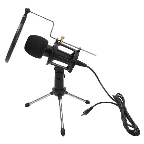 Microfono a condensatore USB cardioide con treppiede pieghevole, 14 cm 2