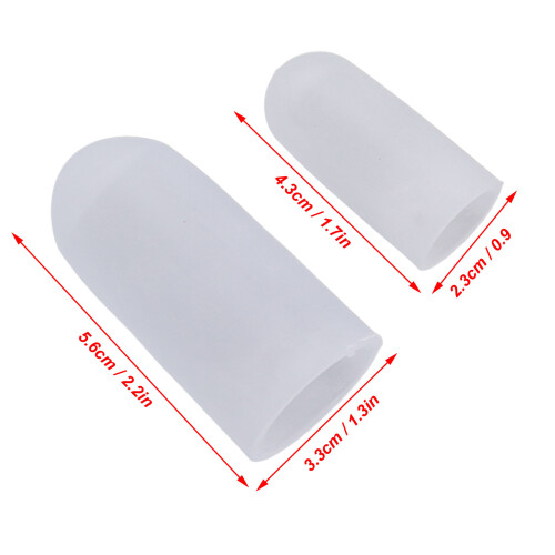 Protector de dedos de silicona suave 10 pares (8S+2L) 2