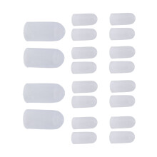 Protector de dedos de silicona suave 10 pares (8S+2L)
