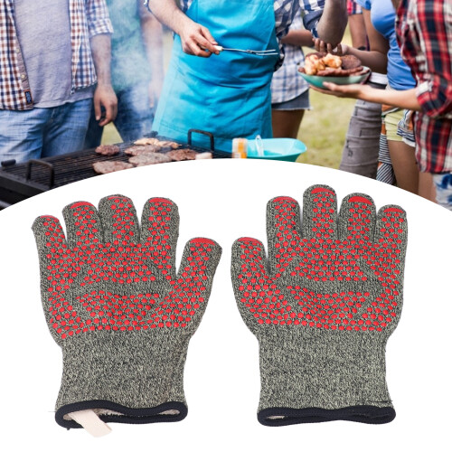Guantes de aramida silicona algodón 30cm 500 térmicos