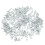 500 piezas de ojal de hierro blanco 4.5x9x5 mm 15