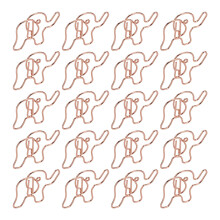 20 pezzi di fermacarta a forma di elefante rosa dorato, 3,5  3,3 cm