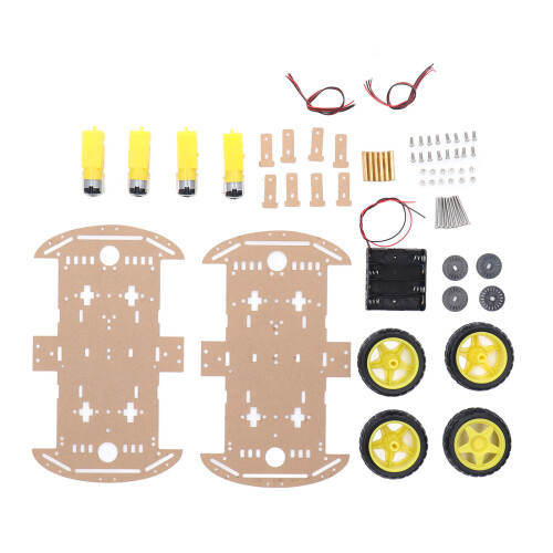 Smart Car Chassis Driving Wheel Motor Screw Nut Accessory Set Kit for DIY Replacement 2