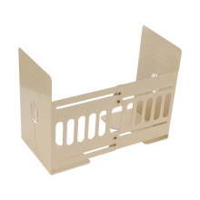 Sostegni per libri in metallo beige, retrattili, 130x120x180 mm