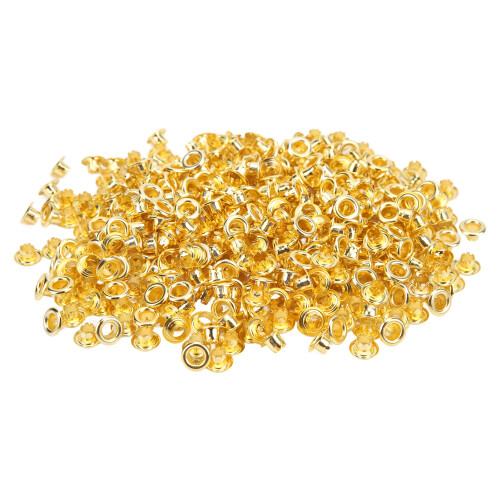 500 pezzi dorati di occhielli in ferro da 4,595 mm per bagagli 1