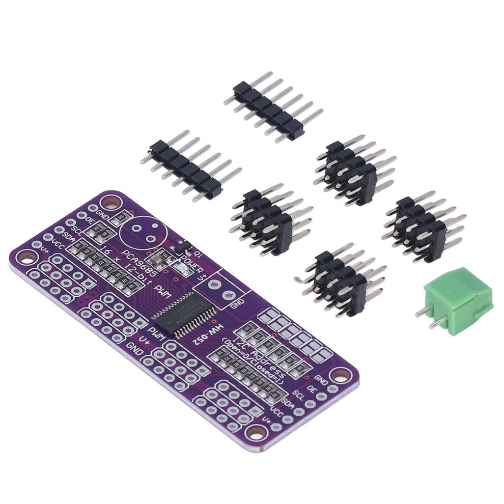 Servo Motor Driver Pwm Control Module 16 Channel 12 Bit Iic Pca9685 Controller For Diy 8451321691118