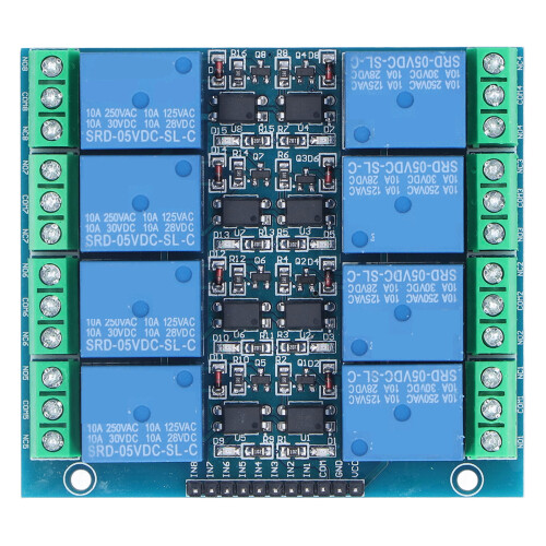 8 Channel Relay Module Optocoupler Isolation Relay Board Onboard EL817 Photocoupler 5V 10A 1
