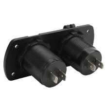 Indicateur de tension automobile Chargeur USB double 12V-24V Étanche 2,1 A pour moto et bateau