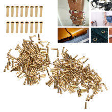 500Pcs Hollow Rivet Brass Decorative Through Hole Excellent Corrosion Resistance Copper Air Eye Buckles2.5x11x3.8mm