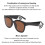 Gafas Bluetooth marrones inteligentes 140mAh talla única 7