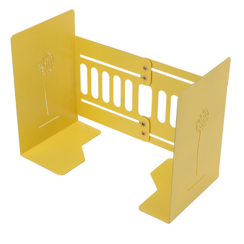Soporte para libros retráctil - Hierro, Amarillo, Ajustable 1