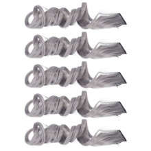 5 pezzi di extension per capelli a clip da 55 cm ricci grigi